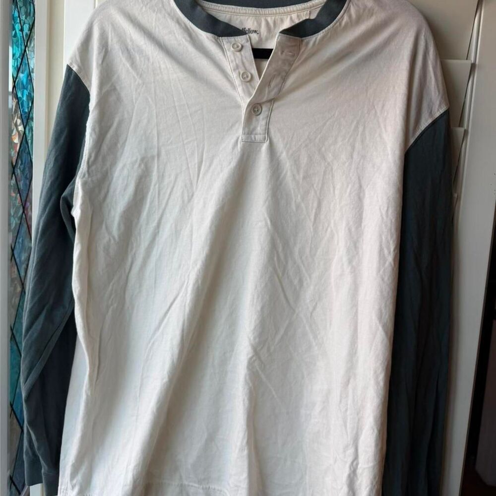 Goodfellow-co Men's White and Cream Shirt